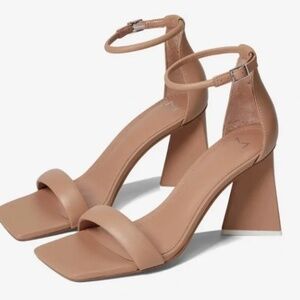 Marc Fisher LTD Denny Heeled Sandals – Medium Natural (Size 10 M, 4” Heel)